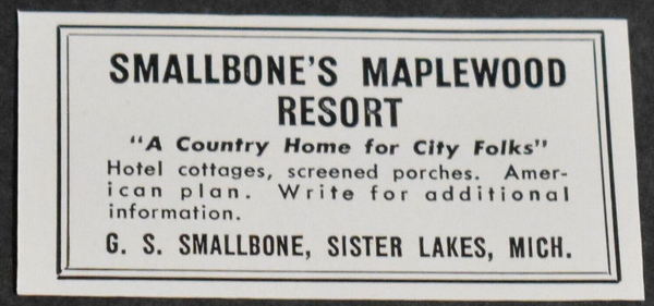 Maplewood Resort (Smallbones Resort) - Vintage Flyer (newer photo)